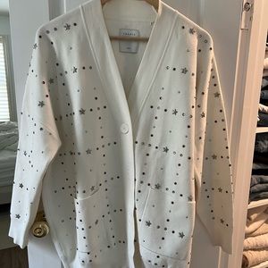 Sandro Bejeweled Cardigan Size Medium